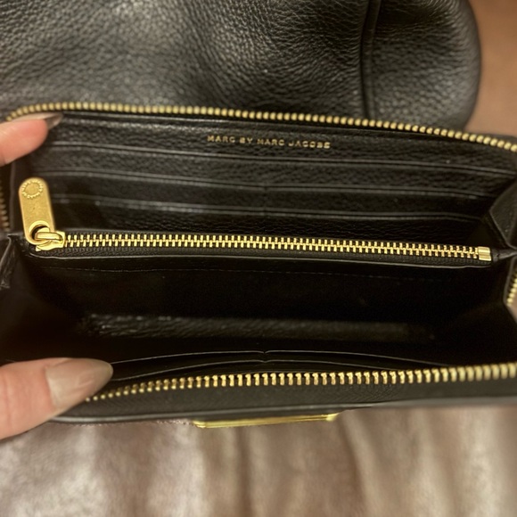 MARC JACOBS Too Hot to Handle Medium tote + large WALLET pebbled leather EUC - Picture 4 of 13